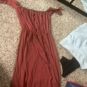 burgundy sundress